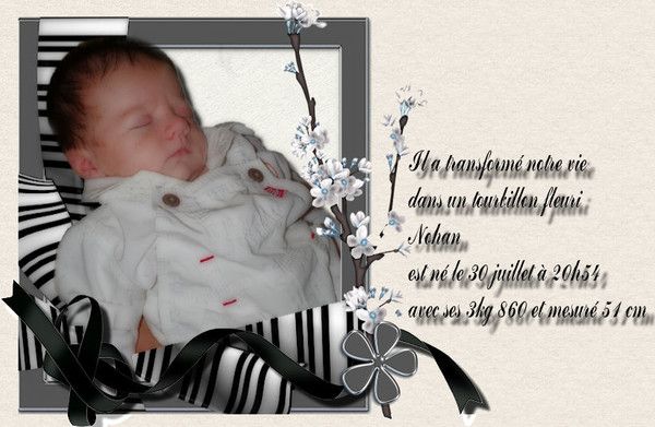 Faire part de naissance.